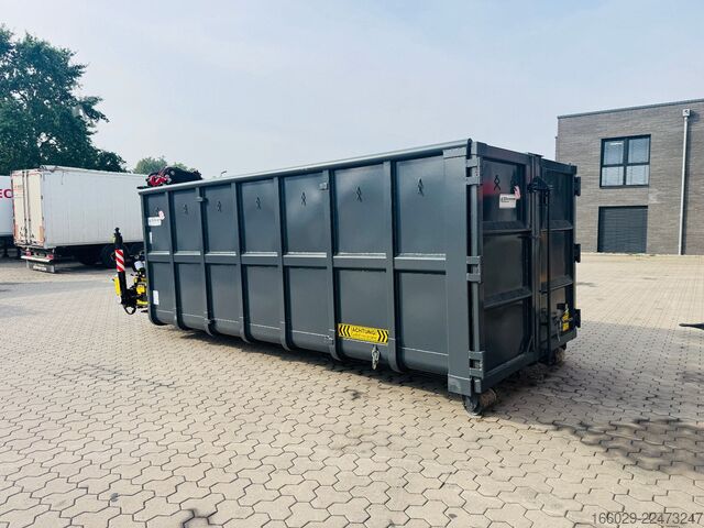 Návěs s výměnnou nástavbou  Abrollcontainer Container 6,5 m Kran  Fassi F150