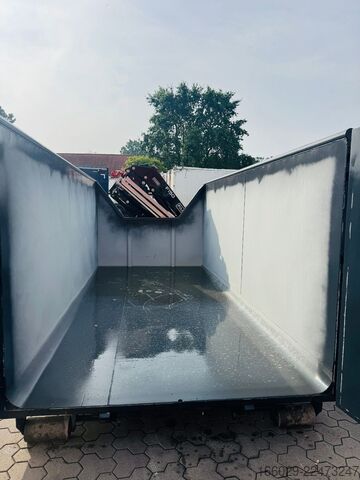 Návěs s výměnnou nástavbou  Abrollcontainer Container 6,5 m Kran  Fassi F150