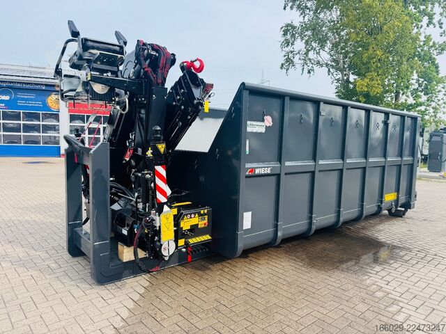 Návěs s výměnnou nástavbou  Abrollcontainer Container 6,5 m Kran  Fassi F150