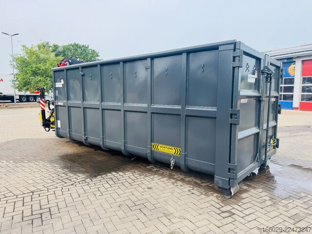 Návěs s výměnnou nástavbou  Abrollcontainer Container 6,5 m Kran  Fassi F150