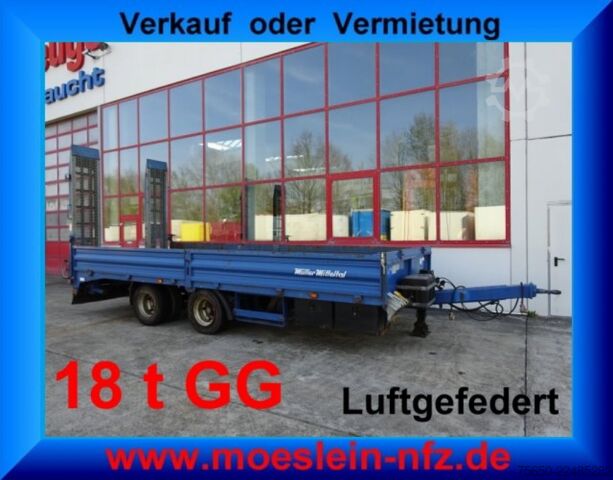 Dieplader oplegger Müller-Mitteltal ETUE-TA 18,0  18 t GG Tandemtieflader