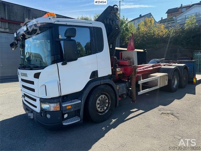Vrachtwagen met kraan Scania P340 Hook/crane truck 23 t/m Palfinger crane
