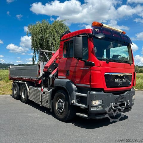 Sklápěcí vůz MAN TGS 28.480 6x4-4 ALLRAD KRAN 19m SEILWINDE Wechs