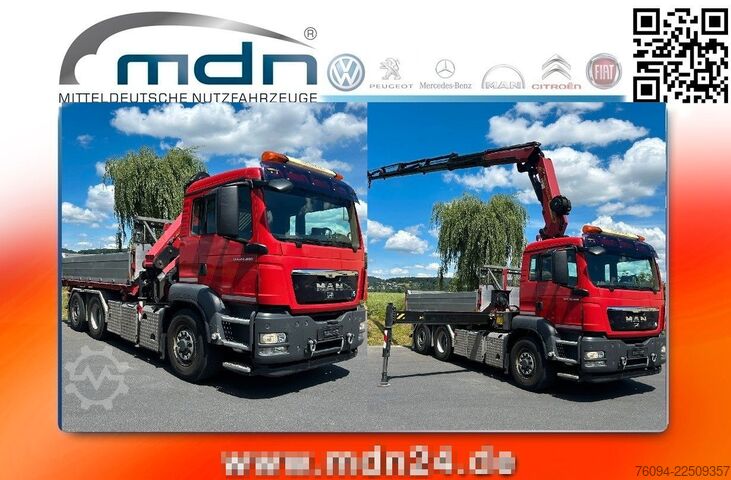 Třístranný sklápěč MAN TGS 28.480 6x4-4 ALLRAD KRAN 19m SEILWINDE Wechs