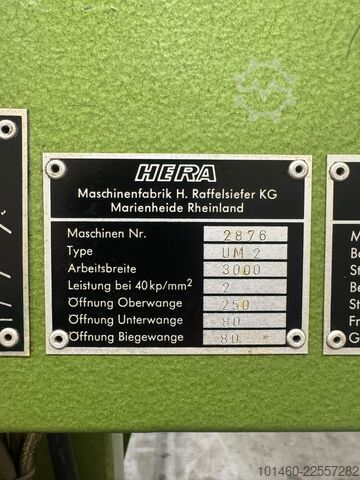 Zwenkbuigmachine vouwbank HERA UM II