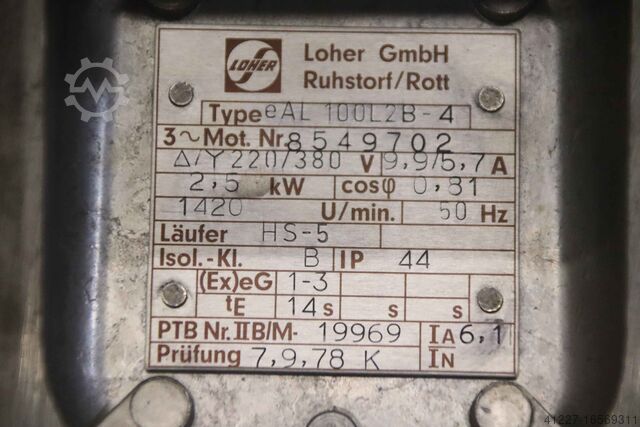 Ventilador de extração de pó 2,5 kW Loher EX Geschützt Lüfter Ø 590 x 245 mm