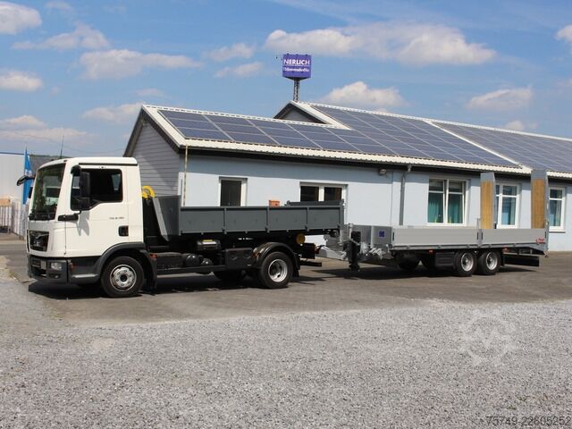 Remolque de plataforma baja fliegl TPS 118 Plattform 6.2m! mit Rampen NEU