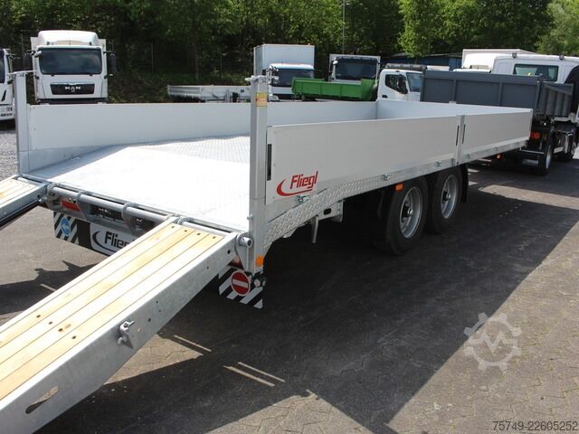 Remolque de plataforma baja fliegl TPS 118 Plattform 6.2m! mit Rampen NEU