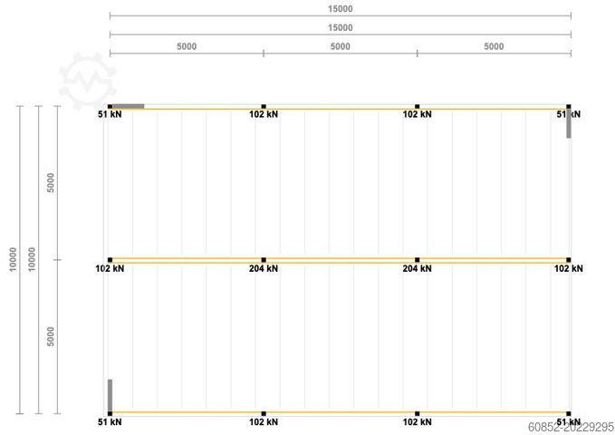 Piattaforma di archiviazione 10x15m Lagerbühne , Belastung : 500kg/qm Unterkante: 3,0m , ca. 150qm Systembühne