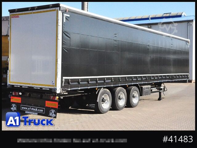 Öppen semitrailer med kapell Kögel S 24 Tautliner, Alufelgen, neue Plane, VDI 2700