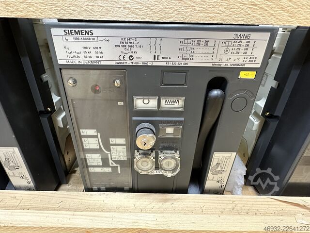 INFÄLLD LUFTBEKÄNNARE – 1 000 A Siemens 3WN6