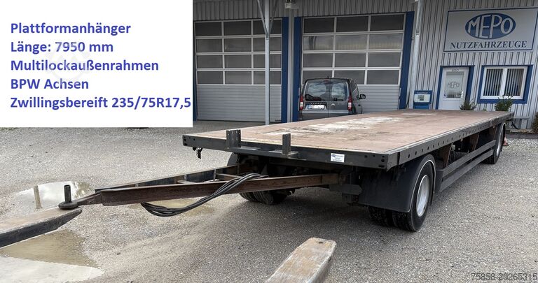 Aanhangwagen met open laadvloer WEB Trailer Plattformanhänger 7950 mm STROH