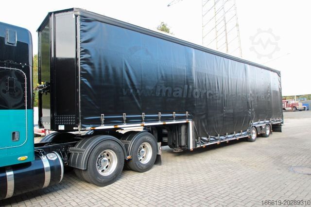 Semirremolque abierto con toldo  Geschlossener Autotransporter/Maschinentransport