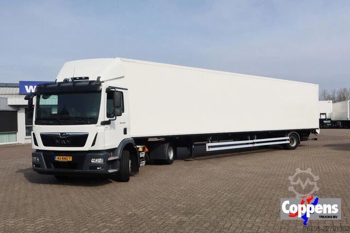Standaard-SZM MAN TGM 15.290 Trekker + Heiwo city trailer geïsole...