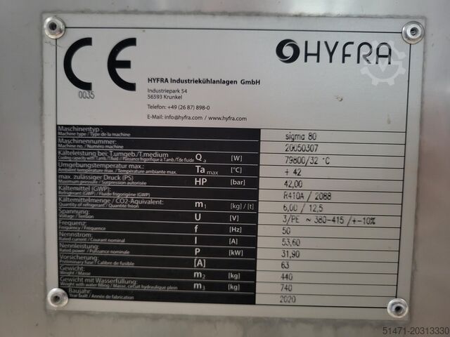 Machine frigorifique Hyfra Sigma 80
