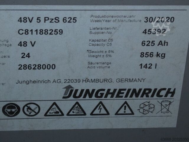 Electric 3-wheel forklift Jungheinrich EFG 218k