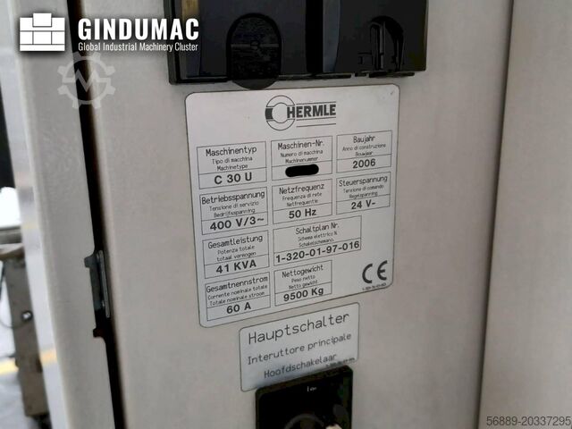 CENTRO DI LAVORO VERTICALE HERMLE C30U
