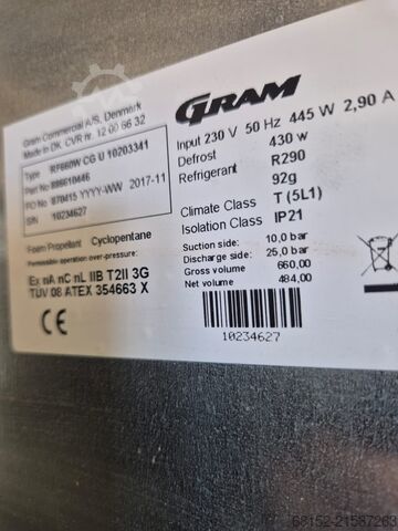 Gram R290 Koelkast Gram R290 Fridge R290