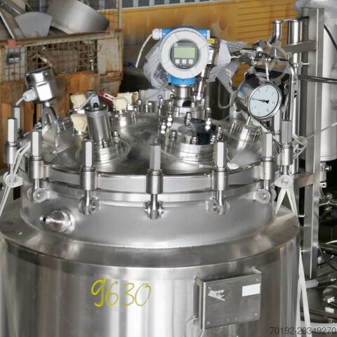 390 Liter beheizbarer/kühlbarer Druckbehälter, Aisi 316 mit Magnetrührwerk Pharmatec GmbH 9630