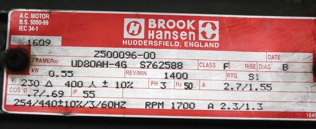 Getriebemotor 0,55 kW 50 U/min Stephan Werke ZBM