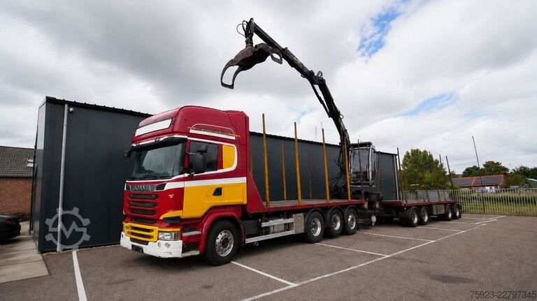 Autogru Scania R 580 V8 8X4 LOGTRANSPORT COMBI WITH KESLA 2112...