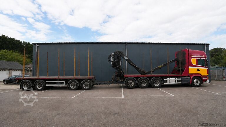 Autogru Scania R 580 V8 8X4 LOGTRANSPORT COMBI WITH KESLA 2112...