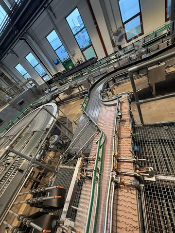 Krones, KHS Meypack, Kisters, Logopack påfyldningslinje for engangs glasflasker (1999) Krones, KHS Abfülllinie für Glasflaschen (Einweg)