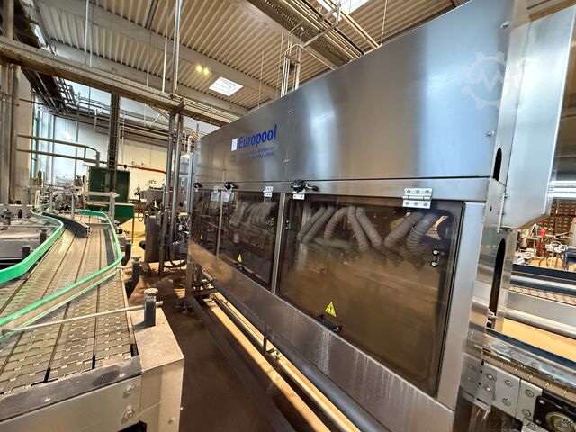 Krones, KHS Meypack, Kisters, Logopack påfyldningslinje for engangs glasflasker (1999) Krones, KHS Abfülllinie für Glasflaschen (Einweg)