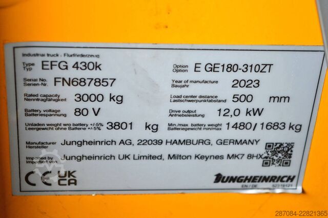Heftruck Jungheinrich EFG 430k