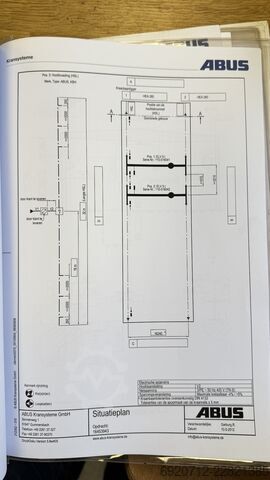 2x 16.240 mm / 5 toneladas + estructura de acero Abus Overhead crane