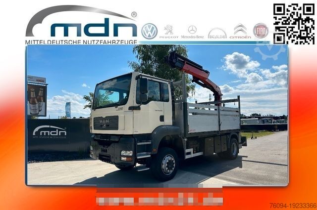 Platós teherautó MAN TGA 18.310 4x4 KRAN 21m FUNK AHK