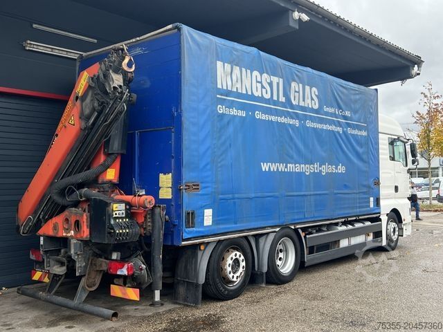 Kamion sa ravnom platformom i ceradom MAN TGA 26.440 6x2 LL Retarder Kran Palfinger 20002