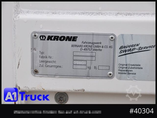 Cserélhető felépítmény platóval és ponyvával KRONE Wechselbrücke 7,45, Code XL, guter Zustand