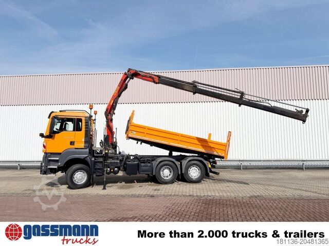 Tippbil MAN TGS 28.400 6X4-4 BL, Kran,