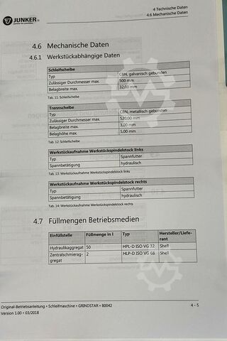 Rundschleifmaschine Junker GRINDSTAR