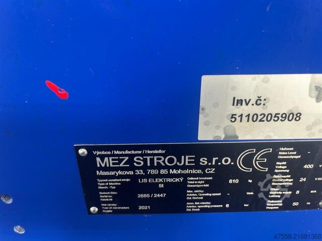 İş mili presi Mez Stroje s.r.o elektrische Rotorpresse
