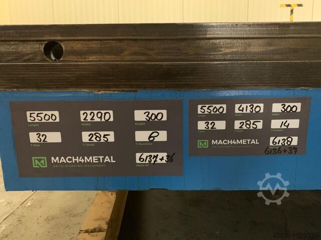 Klemplaat 5500 x 2290 x 300 mm Asquith