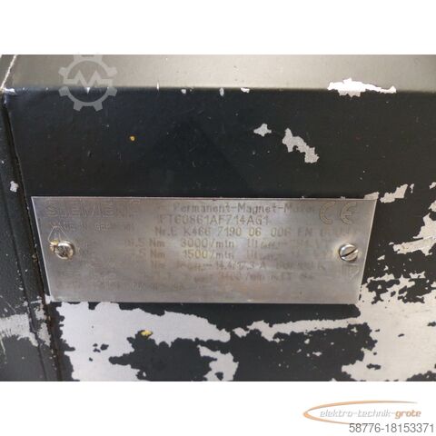 Kontrol ünitesi Siemens 1FT6086-1AF71-4AG1 Permanent-Magnet-Motor SN:EK466719006006