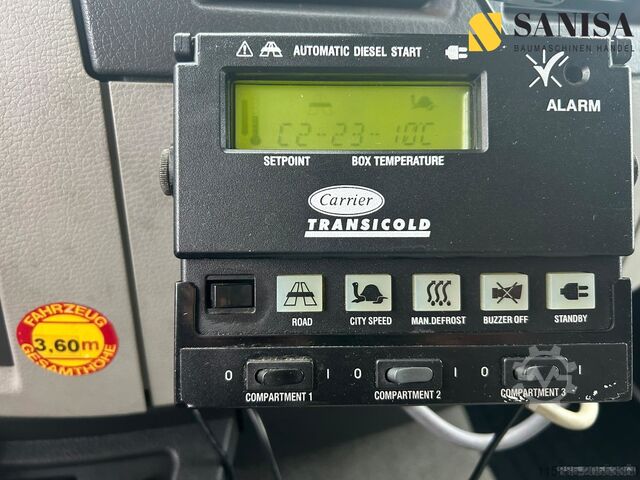 Koelwagen met kastopbouw Volvo FL 250/Carrier Supra 1250MT/LBW Wüllhors