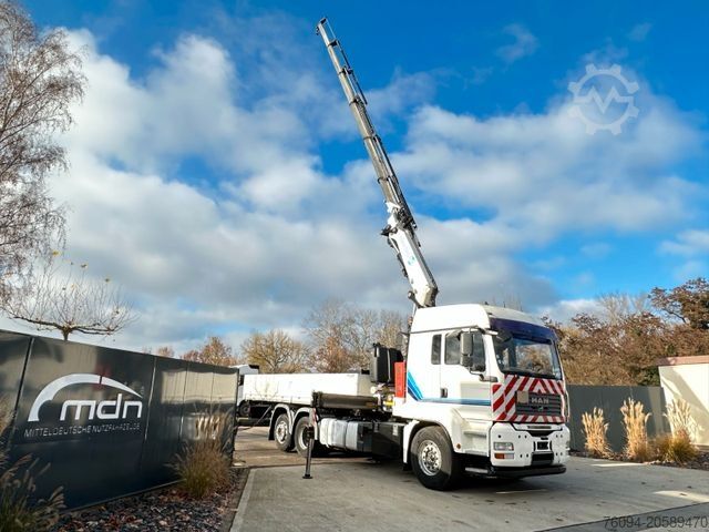 Camião de plataforma MAN TGA 26.400 6x2 Wechselpr. KRAN 25m Seilwinde