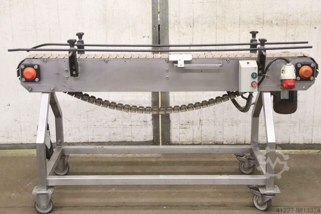 Förderband 30 m/min Edelstahl 1625 x 115 mm