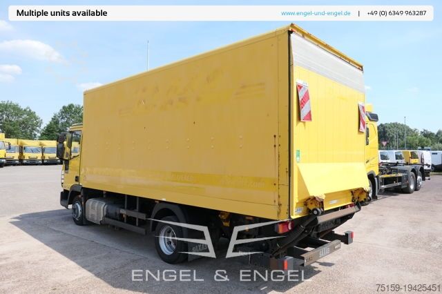 Vrachtwagen met bakwagen iveco EuroCargo ML 75 E 16 P LBW LUFT AUTOMATIK COC EURO-6