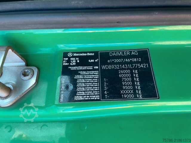 Hakowiec MERCEDES-BENZ Actros 2641 BB / MP3/ Hyva 20.51 Abroller/ AC
