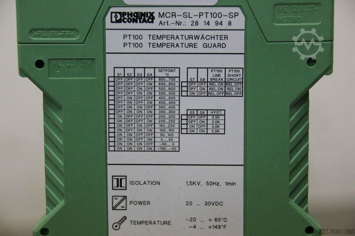 Temperatuurbewaker Phoenix Contact MCR-SL-PT100-SP
