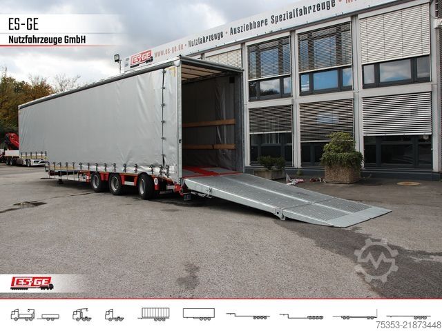 Low loader semitrailer FAYMONVILLE MAX Trailer MAX100 Semi-Tieflader 2tlg. Rampen