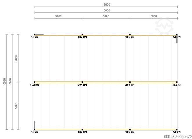 Plattform för lagring 10x15m Lagerbühne , Belastung : 500kg/qm Unterkante: 2,5m ,ca. 150qm Systembühne