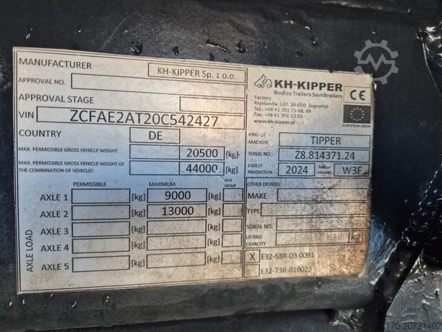 Tipper truck IVECO AD200X46/P HR OFF Palfinger PK 12.501 Funk AHK