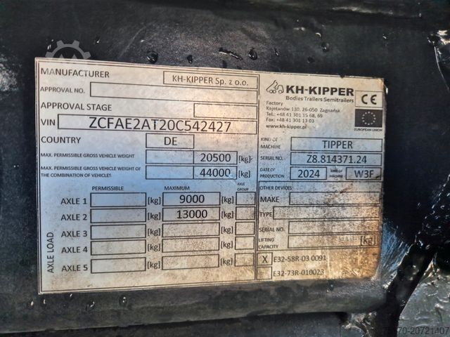 Dreiseitenkipper LKW IVECO AD200X46/P HR OFF Palfinger PK 12.501 Funk AHK