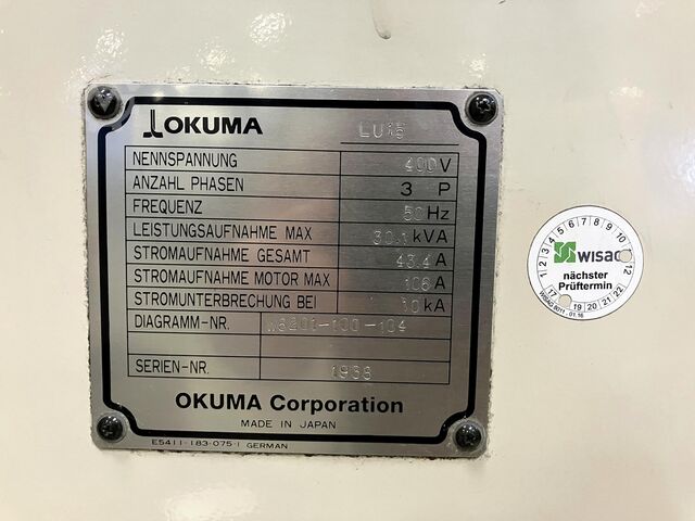 Torno CNC Okuma LU 15