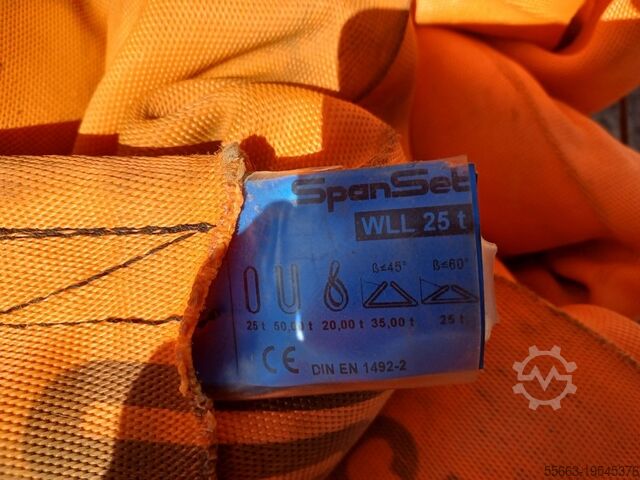 4 pieces of lifting slings SpanSet WLL 025t NL 08,0m